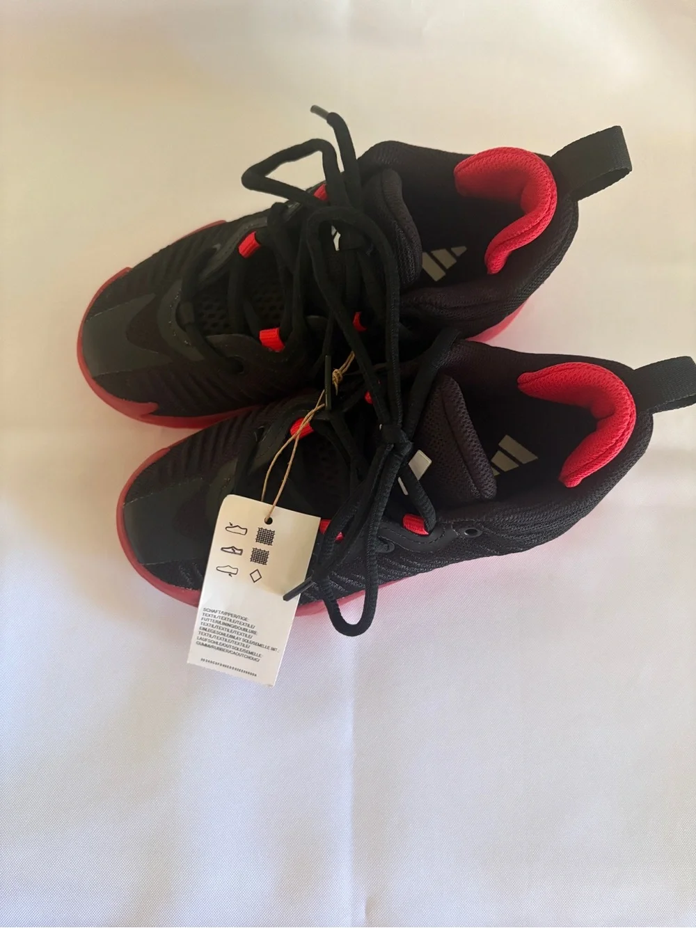 Adidas Kids Black and Red Athletic Sneakers 13T NEW